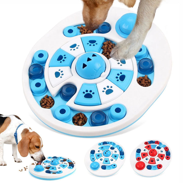 HKM-5760445 Interactive Dog Puzzle Toy with 24 Hidden Food Locations and Spherical Bells for Training and Feeding