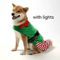 HKM-5760829 Cozy Green Elf Dog Clothes for Holiday Festivities