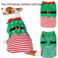HKM-5760829 Cozy Green Elf Dog Clothes for Holiday Festivities