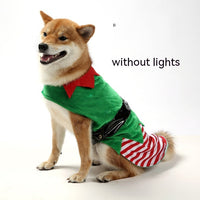 HKM-5760829 Cozy Green Elf Dog Clothes for Holiday Festivities