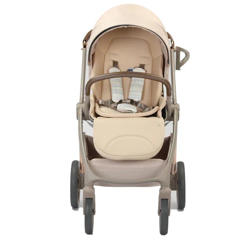 HKM-576147 Foldable 3-in-1 Baby Stroller with Double Directional Steering and Large Storage Basket