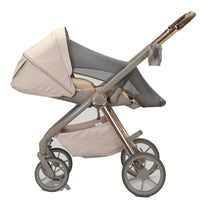 HKM-9576147 Foldable 3-in-1 Baby Stroller with Double Directional Steering and Large Storage Basket
