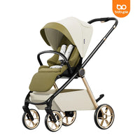 HKM-9576147 Foldable 3-in-1 Baby Stroller with Double Directional Steering and Large Storage Basket