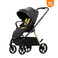 HKM-9576147 Foldable 3-in-1 Baby Stroller with Double Directional Steering and Large Storage Basket