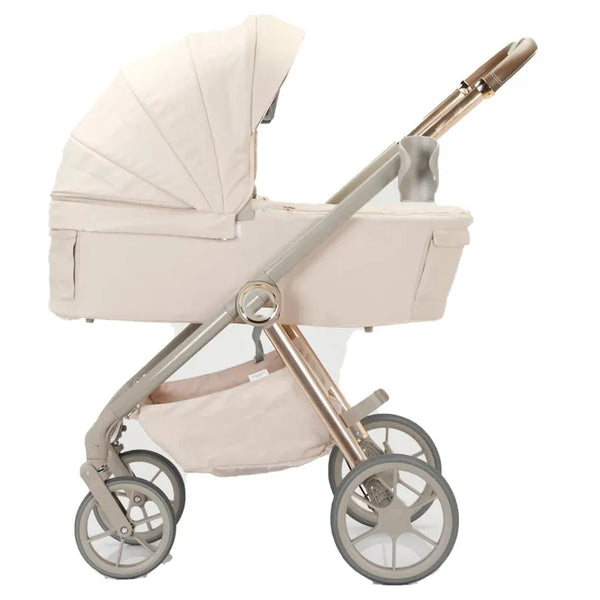 HKM-9576147 3-in-1 Foldable Baby Stroller with Double Directional Steering 6063 Aluminum Frame EVA Wheels UPF 50 Plus Canopy