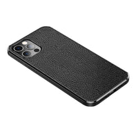 HKM-576211 Lychee Leather Texture TPU Mobile Phone Case for Apple Devices with Car Magnetic Soft Cover