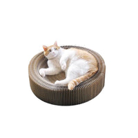 HKM-5762621 Accordion Cat Scratch Board with Catnip - Durable Corrugated Paper Design for Active Play