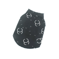 HKM-5763005 Casual Black Letter Cotton Shirt for Pets - Trendy Style in Various Sizes