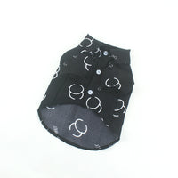 HKM-5763005 Casual Black Letter Cotton Shirt for Pets - Trendy Style in Various Sizes