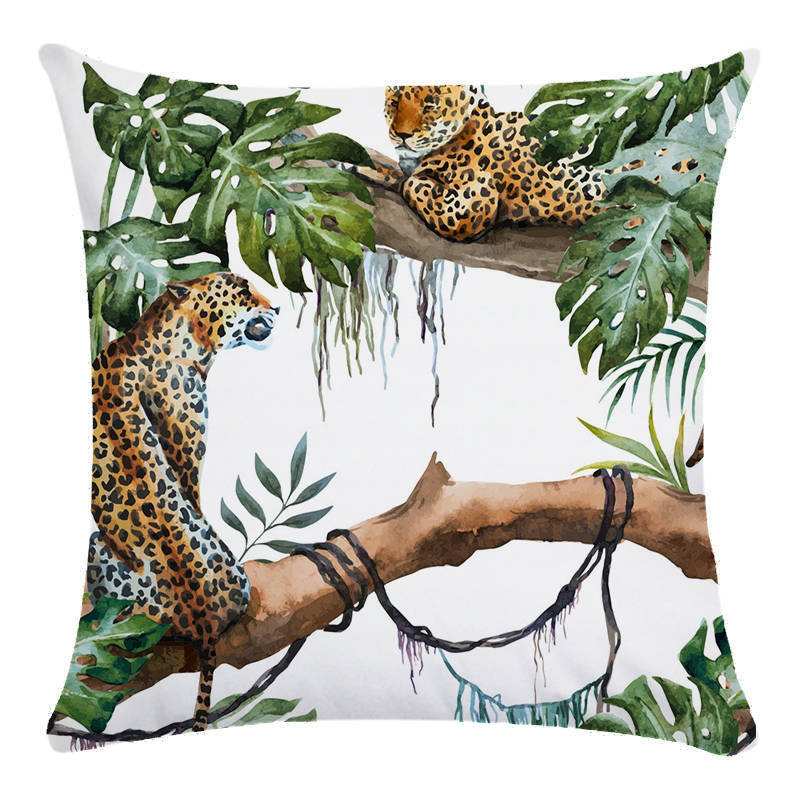 HKM-576403 Tropical Guava Flower Super Soft Plush Pillowcase Cushion Cover, 45cm x 45cm