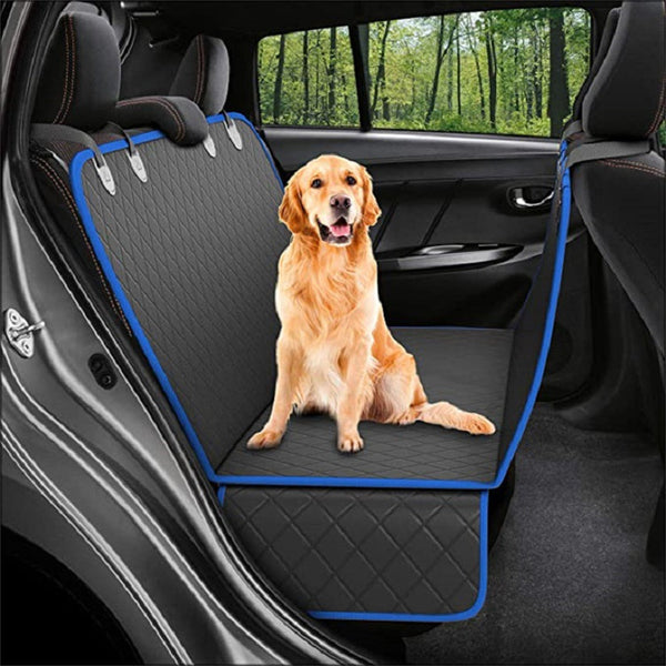 HKM-5764285 Durable Waterproof Dog Car Seat Cover with Mesh Windows and Safety Buckle for Travel