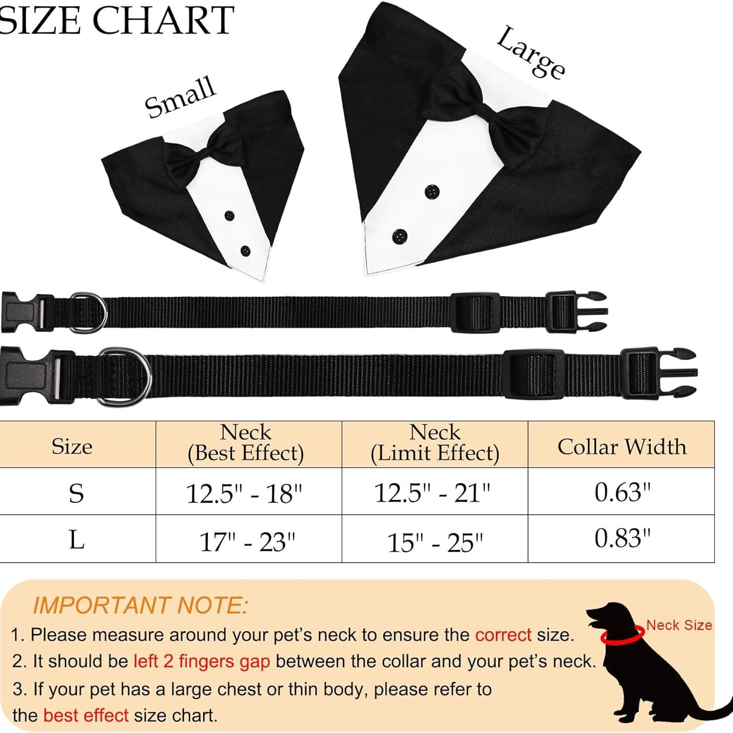 HKM-5764669 Adjustable Dog Tuxedo Suit with Bow Tie and Bandana for Weddings and Special Occasions