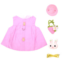 HKM-5764797 Cute Cartoon Summer Dress for Pets - Cotton Fabric, Multiple Color Options Available