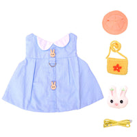 HKM-5764797 Cute Cartoon Summer Dress for Pets - Cotton Fabric, Multiple Color Options Available