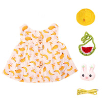 HKM-5764797 Cute Cartoon Summer Dress for Pets - Cotton Fabric, Multiple Color Options Available