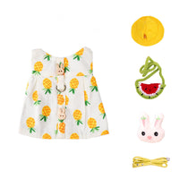 HKM-5764797 Cute Cartoon Summer Dress for Pets - Cotton Fabric, Multiple Color Options Available