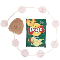 HKM-5765053 Dog Fashion Personality Potato Chips Plush Toy - Soft Polyester, Colorful, 17x23.5cm