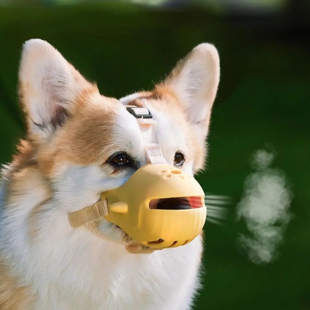 HKM-5765693 Adjustable Breathable Dog Muzzle for Small and Medium Pets - Anti-Biting Basket Design