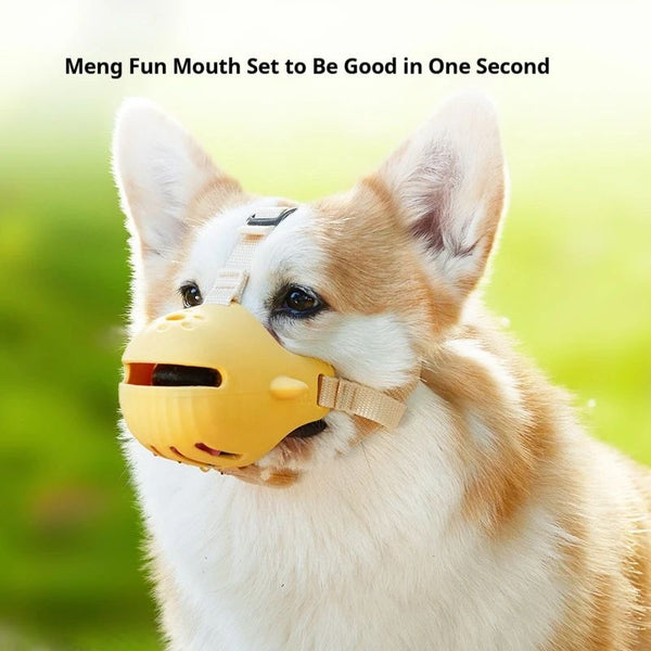 HKM-5765693 Adjustable Breathable Dog Muzzle for Small and Medium Pets - Anti-Biting Basket Design
