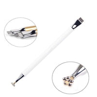 HKM-576595 Metal Flower Magnetic Nail Art Pen for Cat Eye Effects - Dual Use Design, 14.2cm
