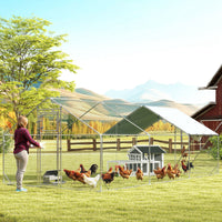 HKM-5766077 Cozy Outdoor Chicken Coop with Run for 1-2 Chickens, Wooden Structure, Easy Access and Cleaning