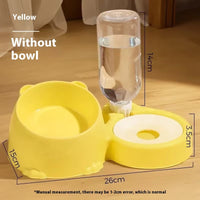 HKM-5766205 Double Bowl Automatic Pet Drinking Basin in Grass Green, Milky Yellow, Pink, Fog, and Haze Blue - Durable Plastic Design