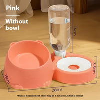 HKM-5766205 Double Bowl Automatic Pet Drinking Basin in Grass Green, Milky Yellow, Pink, Fog, and Haze Blue - Durable Plastic Design