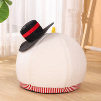 HKM-5766461 Cozy White Snowman Cat Nest for Winter Comfort, 38 x 40cm