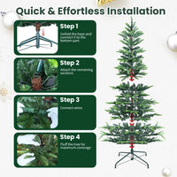 HKM-576723 6ft Warm Light Artificial Pine Christmas Tree for Indoor Home Decoration