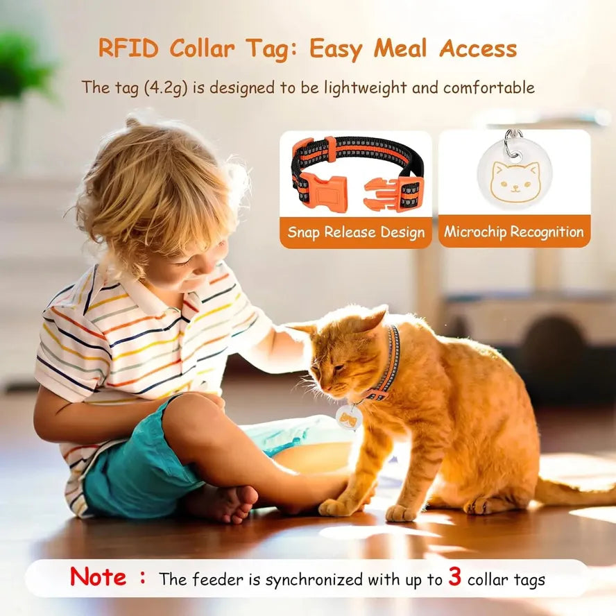 HKM-576723 Smart RFID Cat Feeder with Microchip Recognition and Portion Control