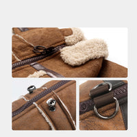 HKM-5767997 Shiba Inu Cotton-Padded Winter Jacket for Dogs - Four-Legged Suede Design