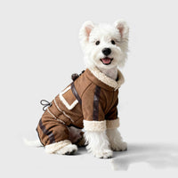 HKM-5767997 Shiba Inu Cotton-Padded Winter Jacket for Dogs - Four-Legged Suede Design