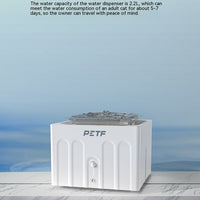 HKM-5768253 Wireless Smart Pet Water Dispenser with Constant Temperature and Stainless Steel Design, 2.2L Capacity