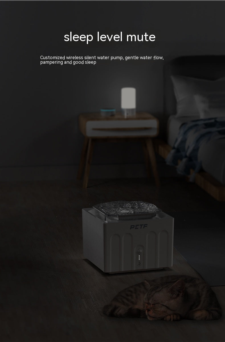 HKM-5768253 Wireless Smart Pet Water Dispenser with Constant Temperature and Stainless Steel Design, 2.2L Capacity