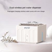 HKM-5768253 Wireless Smart Pet Water Dispenser with Constant Temperature and Stainless Steel Design, 2.2L Capacity