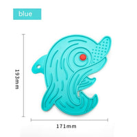 HKM-5768381 Anti-Choke Silicone Slow Feeding Pet Food Plate - Multiple Colors Available