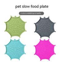 HKM-5768381 Anti-Choke Silicone Slow Feeding Pet Food Plate - Multiple Colors Available
