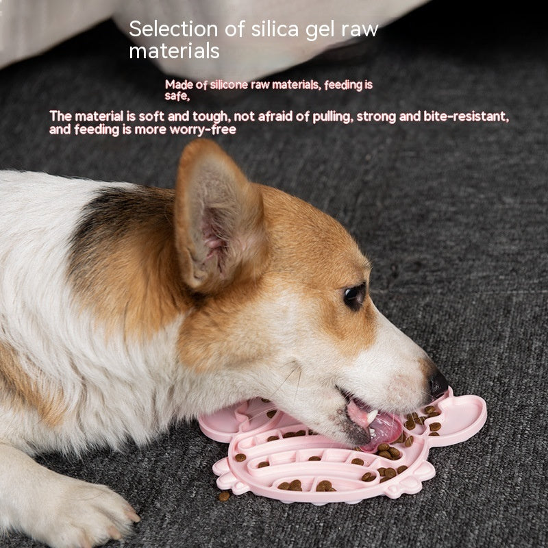 HKM-5768381 Anti-Choke Silicone Slow Feeding Pet Food Plate - Multiple Colors Available