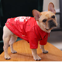 HKM-5768765 Warm Pet Winter Windbreaker for Dogs - Casual Style in Red or Black Plush