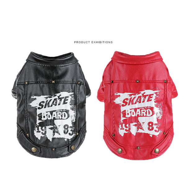 HKM-5768765 Warm Pet Winter Windbreaker for Dogs - Casual Style in Red or Black Plush
