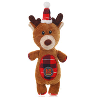 HKM-576915 Interactive Plush Pet Toy in Lion, Cow, Old Man, and Elk Designs for Dogs