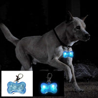 HKM-5769661 Luminous Anti-Lost Pendant for Cats and Dogs - LED Bone Shaped Collar Accessory