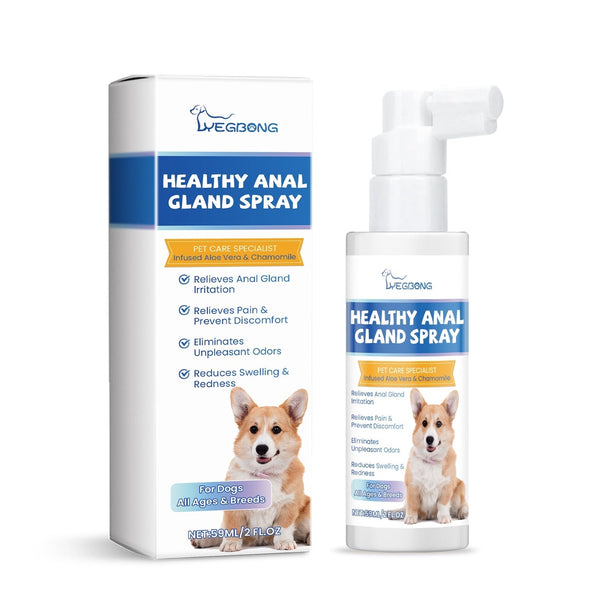 HKM-5770045 Dog Anal Gland Care Soothing Spray - 59ml Solution for Pet Comfort