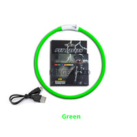 HKM-5770173 LED Silicone Pet Collar with USB Charging - Long Light and Flash Modes for Dogs and Cats