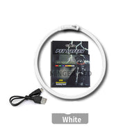 HKM-5770173 LED Silicone Pet Collar with USB Charging - Long Light and Flash Modes for Dogs and Cats