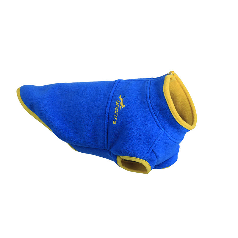 HKM-5770557 Cozy Thick Polar Fleece Pet Sweater with Zipper Stand Collar in Multiple Colors