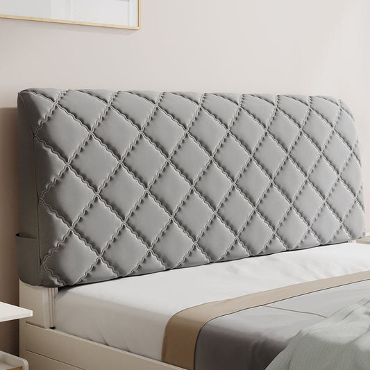 HKM-577171 Soft Cotton and Hemp Bed Head Cover with Curved Backrest Dust Protection – Multiple Colors and Sizes Available