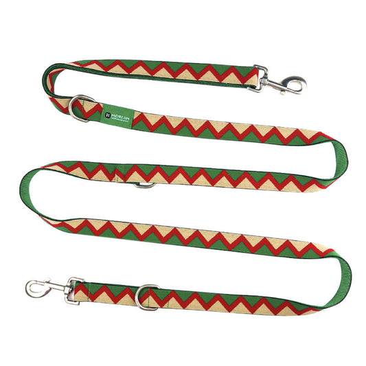 HKM-5771965 Adjustable Rainbow Multifunctional Traction Rope in Red and Green