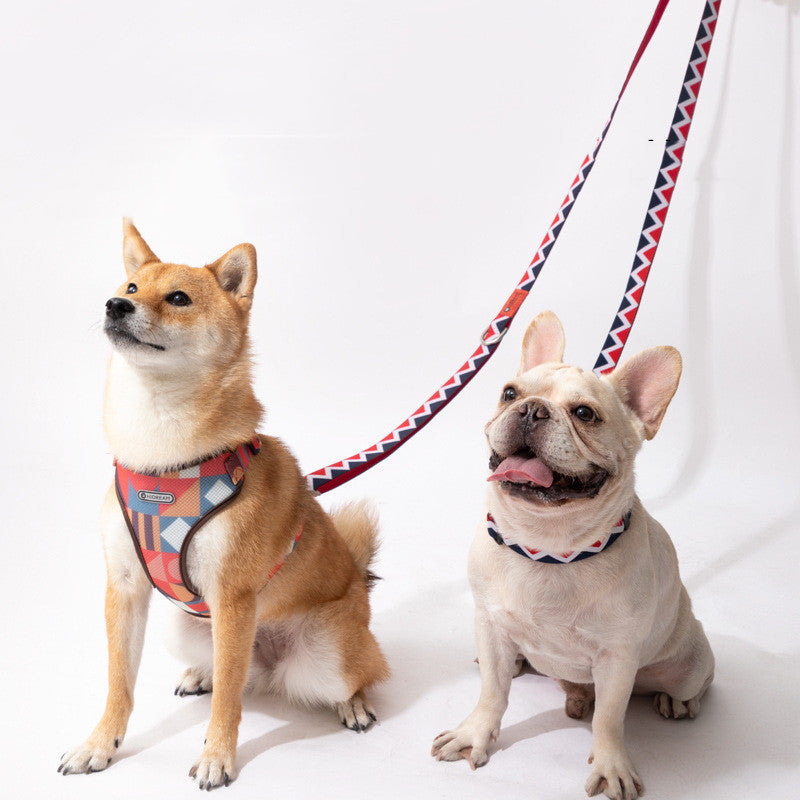 HKM-5771965 Adjustable Rainbow Multifunctional Traction Rope in Red and Green