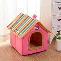 HKM-5772221 Cozy Removable Dog and Cat House for All Seasons - Available in Pink, Blue, Brown